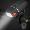 Luce per bicicletta Indicatore di direzione anteriore Corno Nero USB ricaricabile LED per bici Telecomando Faro Accessori per ciclismo Lights213t6929007