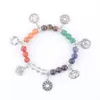 7 Chakras Reiki Gem Pierre Perles Strand Bracelet Bijoux Yoga Méditation Pour Femmes K3283