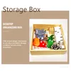 Gift Wrap 4pcs Wooden Storage Case Home Organizing Box Packing Without Lid