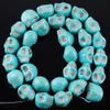 7 Colors Side Ways Turquoises Carved Skull Loose Spacer Beads For Jewelry Making Handmade Accessories 10x12mm BG325