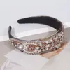 2022 Luxus Barock Voller Strass Stirnband Mode Haar Zubehör Frauen Glänzenden Kristall Prom Haarbänder Boutique Haar Hoop