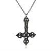 Pendant Necklaces Gothic Inverted Cross Necklace Satanic Crucifix Witchy Charm Goth Punk Statement Jewelry Fashion Women Gift Trend278S