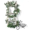 Dekorativa blommor 184 cm Simulering Green Willow L￤mnar Vine Artificial Flower Rattan Leaf Wedding Arch Home Party Hanging Garland