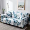 Chair Covers Plant Printed Sofa Cover White For Living Room Pets Corner Couch Elastic Stretch Single Sectional Armchair