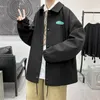 Männer Casual Hemden Quadrat Kragen Männer Top Mantel Flut Marke Herbst Und Winter Alle-spiel Harajuku Koreanische Version trend Trendy