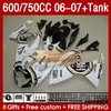 OEM Lavings Tank для Suzuki GSXR 600 750 CC GSX-R600 GSXR750 2006-2007 154NO.110 GSXR-600 GSXR600 K6 600CC 750CC 2006 2007 GSXR-750 06 07