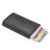 Credit Card Holder Wallet Money Clips Men Women RFID Aluminium Bank Cardholder Case Vintage Leather Wallet 5 Colors