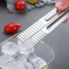 Stainless Steel Barbecues Food Tong BBQ Tools Accessories Barbecue Long Straight Clip Baking Bread Tongs Kitchen Cooking Garden TH0296