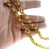Correntes Gold Vacuum Plating Electronic Belcher Bolt Ring Link Masculino Feminino Colar Corrente Sólida Jóias N220Chains307t