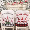 Christmas Decorations Santa Hat Chair Covers Decor Dinner Noel Xmas Cap Sets Table Back For Home Year 2022