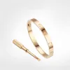 Klassisches Love Screw-Armband 5 0 Herrenarmbänder Designer-Armreif Luxusschmuck Damen Titanstahllegierung Vergoldetes Handwerk Gold Silber 261u