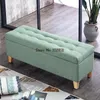 Clothing Storage Solid Wood Fabric Shoe Changing Stool Cabinet Home Door Sitting Bed End Sofa Long Shop Cloakroom