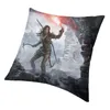 وسادة صعود من Tomb Raider Lara Croft Square Case Decor Decor Adventure Game Sofa S Risk