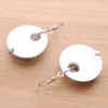 Pendientes colgantes de gancho para mujer y niña, regalos de Navidad, colgante de concha de abulón Natural hueco redondo ovalado, flor BR354