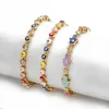 S2909 bijoux de mode émail mauvais œil Bracelet coloré yeux bleus Bracelets réglables270g