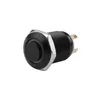 Chave de botão preto de preto 4 pinos 12mm à prova d'água de metal luminoso de cabeça alta alta/trava de trava auto-bloqueio/auto-retenção
