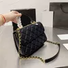 حقيبة مصمم حقيبة يد للنساء 22p جلود الجلود العصرية العليا مقبض مبطن سلسلة matelasse cc cross body contter رفرف كبير Ca2277