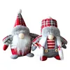 Рождественские безличальные кукольные лесные украшения модные клетчатые шляпы для кукол сцены