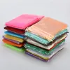 Jewelry Pouches 100pcs 7x9 9x12 10x15cm Mix Color Organza Bag Wedding Party Decoration Drawable Bags Gift