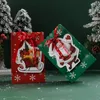 ホームクリスマスの装飾クリスマスギフトバッグハロウィーンキャンディペーパーバッグバースデーパッケージボウノットスノーフラワーギフトバッグDE767
