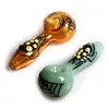 Colorful Pyrex Thick Glass Spider Web Pipes Portable Innovative Design Dry Herb Tobacco Cigarette Holder Smoking Handpipes Handmade Tube