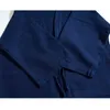 Giacche da uomo Giacca vintage Kendo Indigo Uomo Tasche in lino di cotone pesante Cappotto cardigan casual allentato maschile tinto in blu