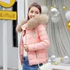 Kvinnorjackor Autumn Winter Hooded Coat Women Plus Basic Jacket Kvinnlig varm ytterkläder Kort Parka Jaqueta Feminina