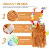 Party Decoration 1 Set Hawaiian Supplies Simulation Flower Garland Luau Glass Skirt