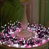 Strings LED Light 8 Verlichtingsmodi Waterdicht roze en witte Amerikaanse plug/EU -plug/uk plug kerstfeest Huis tuin decor #1218 A #487