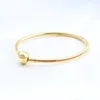 Yellow Gold Plated Ball Clasp Snake Chain Bracelet Women Mens designer Jewelry Original Box For pandora Real Sterling Silver girlfriend Gift Charms Bracelets