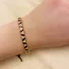 Blue Stripes Slider Yellow Gold Ploated Bracelet Women Wedding Designer Sieraden Originele doos voor Pandora Sterling Silver Girlfriend Gift Bracable