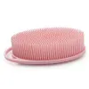 Siliconen body scrubber loofa dubbelzijdige exfoliërende body bad douche scrubbers borstels voor kinderen mannen vrouwen groothandel