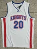 Koszykówka uczelni nosi college Charlotte Christian High School Knights Stephen 20 Curry White Basketball Jersey