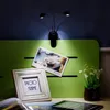 Double Pole table reading light mini LED lamp with Dual Flexible Clip-on Arm Eye-protection desk light