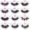 مصنوعة يدويًا قابلة لإعادة الاستخدام مجعد Mink Mink Extensions Soft Fived Multilayer Shicay 3D Phade Lashes Full Strip Lash 12 Models من السهل ارتداء DHL