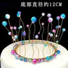 LED -licht gloeiende flitsende peal kroon hoofdband nieuwe meisjes parels kristal mini tiara haaraccessoires cake decor