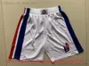 新しいバスケットボールCadecunningham Jadenivey Shorts Retro Classic Justdon With Pocket Hip Pop Pant Zipper Sweatpants KillianHayes Short Blue White Green
