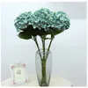 Fleurs décoratives 1 branche hortensia artificielle sensation 3d décoration de maison disposition douce jardin de mariage faux