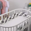 3 メートルベビーベッドバンパー新生児用結び目編組バンパー枕クッション寝具セットバンパールーム装飾