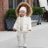 Vêtements chauds pour enfants bébé fille mode veste à capuche enfants fourrure chaude garniture fermeture éclair solide coton rembourré manteau enfants manteau