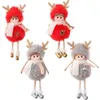 2022 Nieuwe kerstdecoraties Kerstboom hanger plush angel ster charme kinderen schattig poppenmeisje cadeau