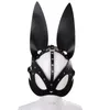 PU CAT FOX Rabbit Mask Cosplay Theme Costume Half Face Women Girl Halloween Party Props