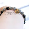 MG0696 Nouveau Design 8 mm Bracelet Tourmaline Noire Face Naturelle Labradorite Pierres Précieuses Bracelet Énergétique Chakra Yoga Mala Bracelet pour Femmes260E