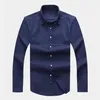 Men's Casual Shirts 0.2 Men's Long Sleeve Oxford Shirt Cotton Crocodile Pattern High Quality Fashion H844