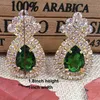 ZerongE Jewelry Royal Blue Crystyal Dangle Earring Lady Gold Green claro amarillo rojo fushia Colorful Pageant Crystal Chandelier2371