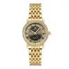 Wristwatches Women Luxury Rhinestones Bracelet Watch 2022 Fashion عرضة عرضية من الفولاذ المقاوم للصدأ الكوارتز على مدار الساعة السيدات ريبوشيو ريبو.