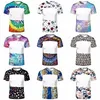 31 Patterns t-shirt da uomo Favor Sublimation Blank Leopard Bleached Shirts T-shirt in poliestere stampate a trasferimento termico per adulti e bambini 918