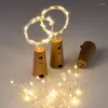 クリスマスの装飾にはバッテリー10pcs 1m 2m led string lampsワインボトルストッパーライトコルクがパーティーウェディングデコレーションキリに形作られています