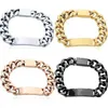 Designer L Bracelets V voor mannen en vrouwen roestvrij staal Cubaanse link Iced Out armbanden bracciali ketting armband mannelijke druppel met doos link253a