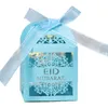 Geschenkpapier 100 Stück Eid Mubarak Pralinenschachtel Ramadan Dekoration Hohlschnittschachteln Islamische muslimische Partyzubehör